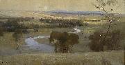 Arthur streeton Still glides the stream oil